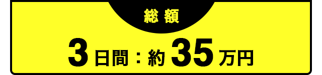 3日間約35万円